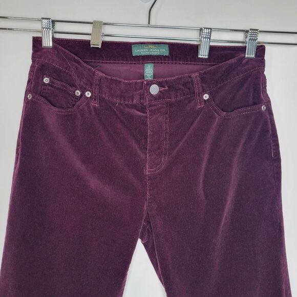 LRL RALPH LAUREN Purple Corduroy Size 10 Classic Straight Narrow Wale - Picture 5 of 11